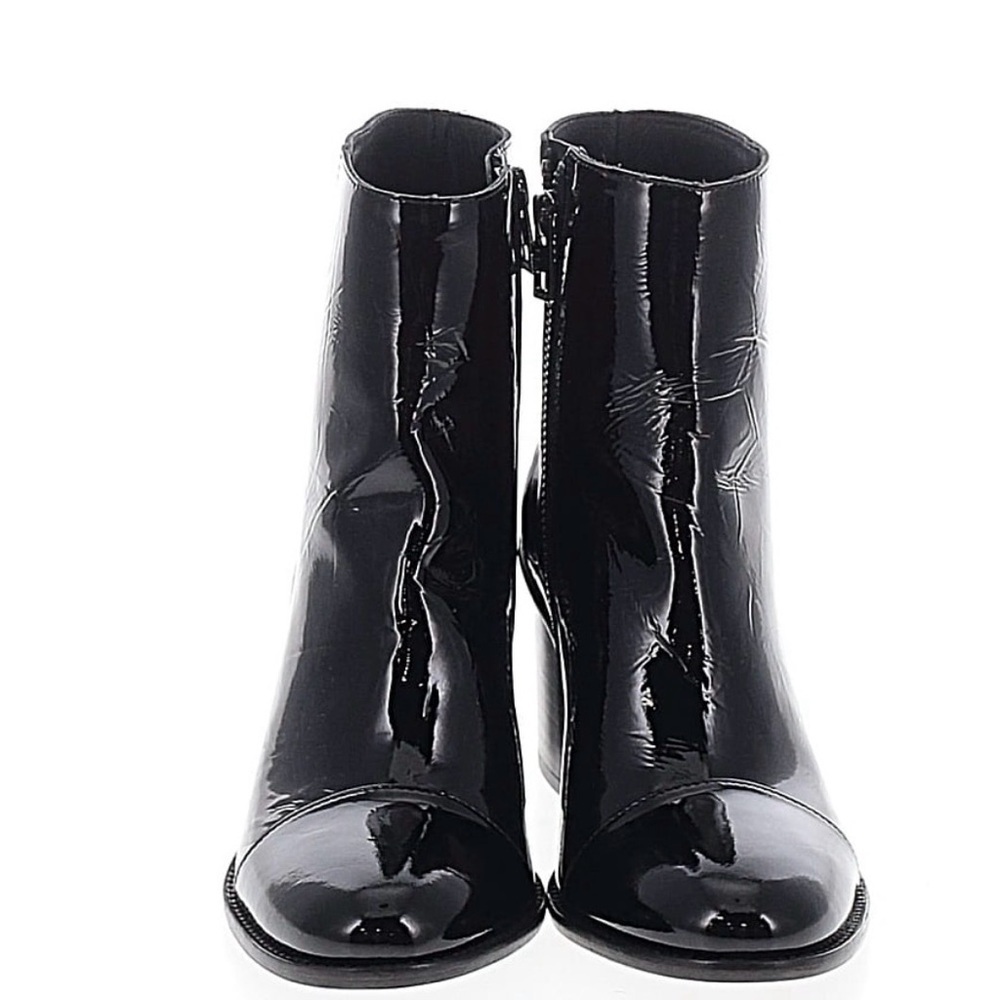 Zadig & Voltaire Glossy Black Ankle Boots